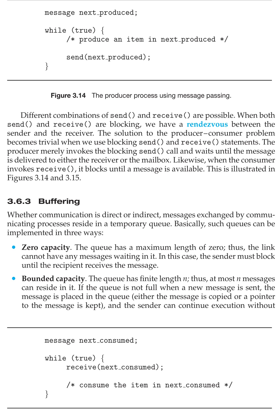 Message-passing consumer
