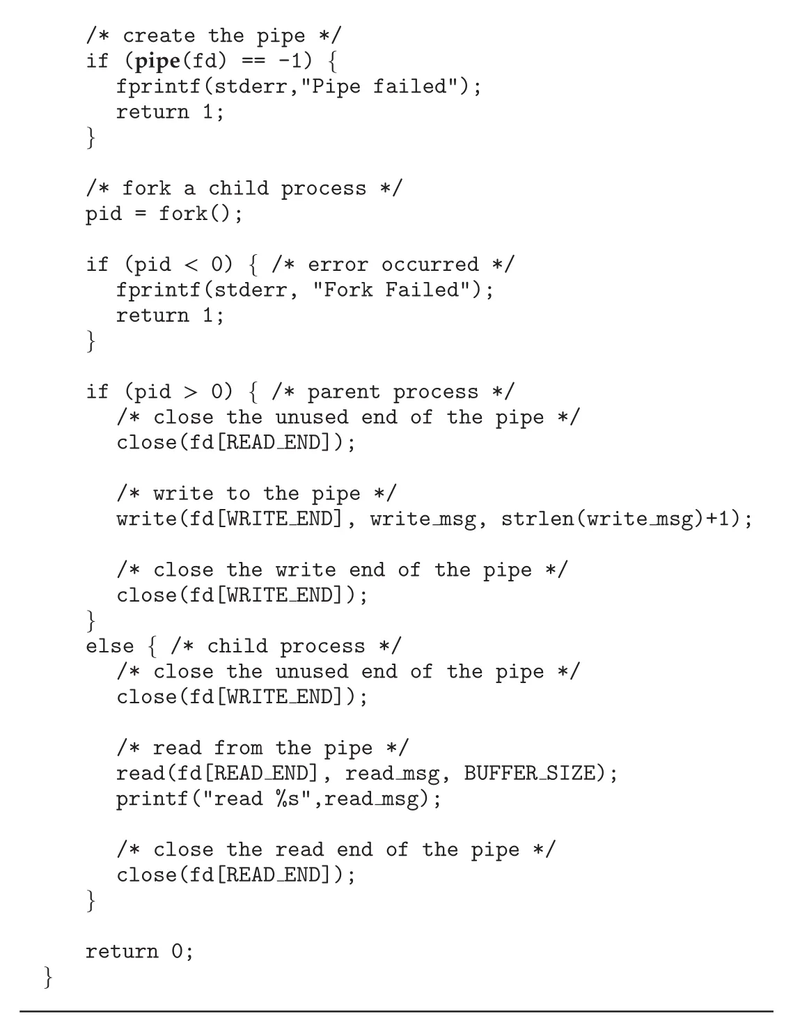 UNIX ordinary pipe part 2