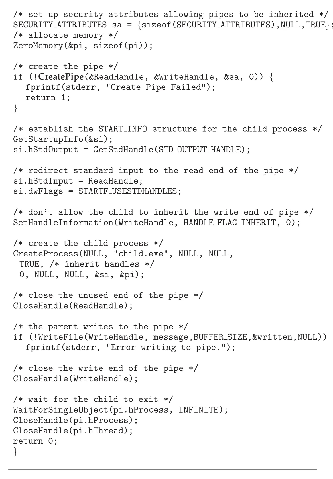 Windows anonymous pipe parent part 2