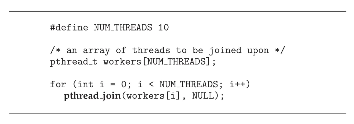 Pthread join loop
