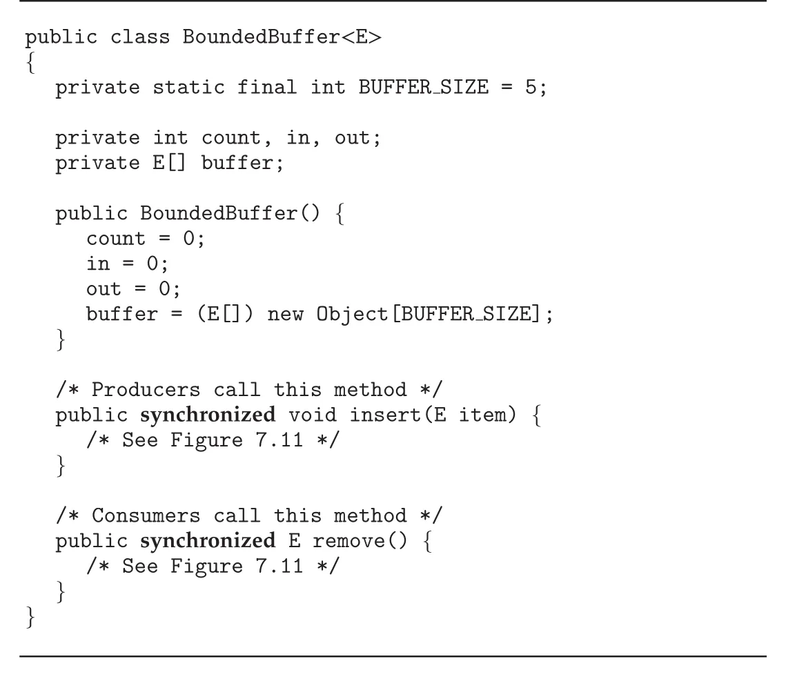 BoundedBuffer using Java synchronization