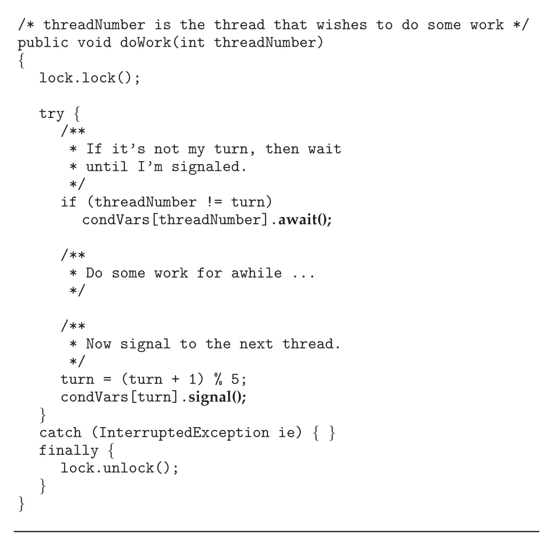 Java condition variables