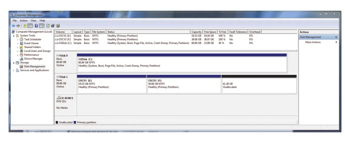 Windows disk management
