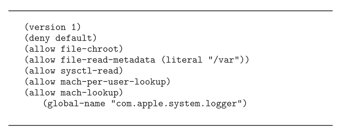 Sandbox profile